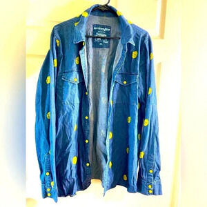 Adventure Time -  We Love Fine - Lemongrab Denim Button up Shirt - Never Worn🍋